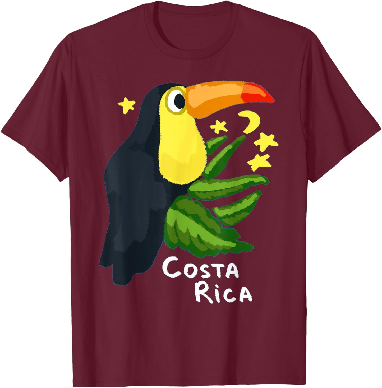 Costa Rica Toucan Bird T-Shirt - T-Shirt | Maroon