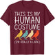 Lark Halloween Human Costume Passerine Bird Easy DIY Gift T-Shirt - T-Shirt | Maroon