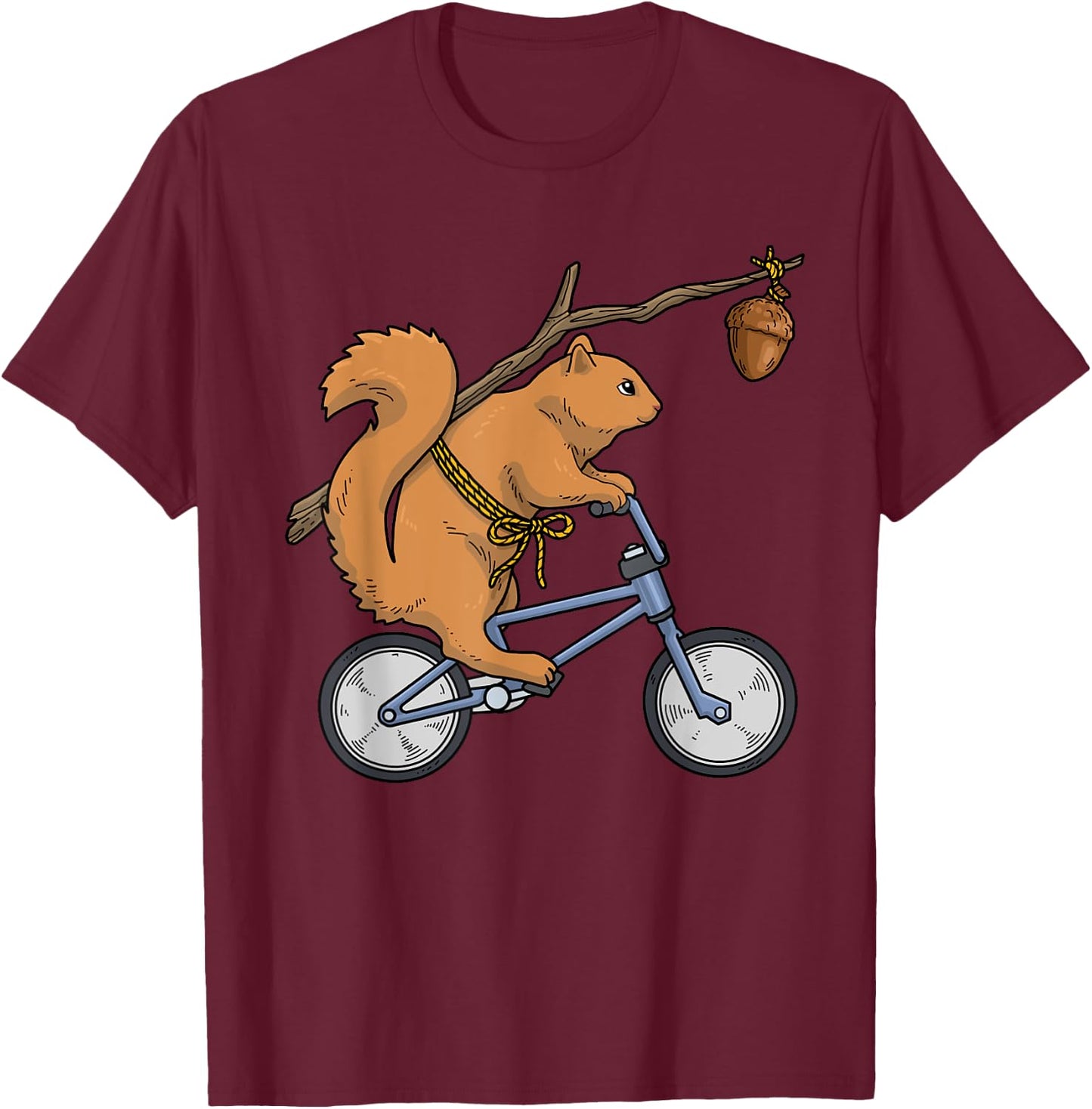 Bicycle Squirrel Women Squirrel Shirt Kids Birdfeeder T-Shirt - T-Shirt | Maroon