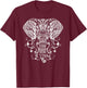 Elephant face his greatest energy mandala T-Shirt - T-Shirt | Maroon