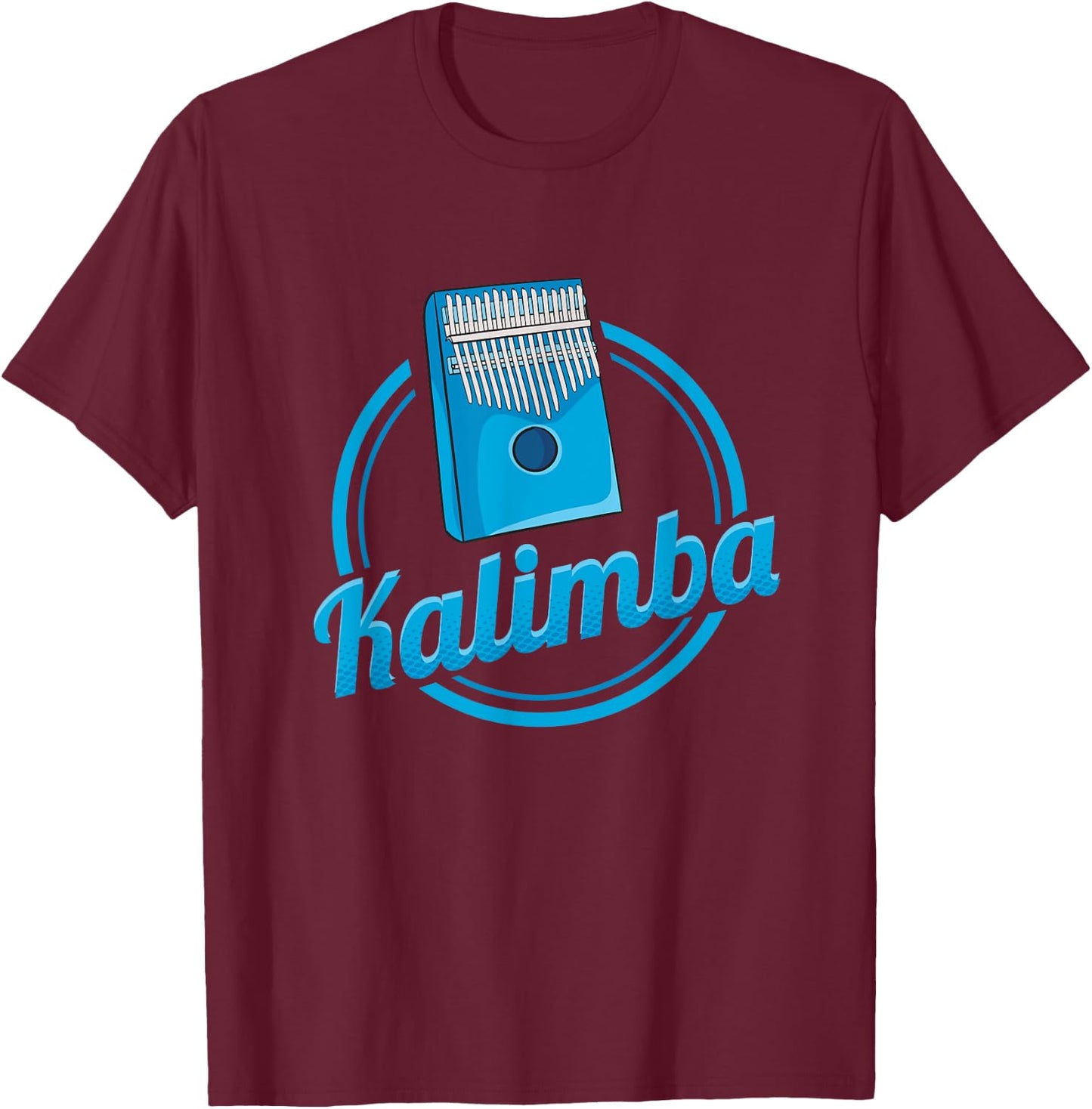 Blue Idiophone Design for Kalimba Players T-Shirt - T-Shirt | Maroon
