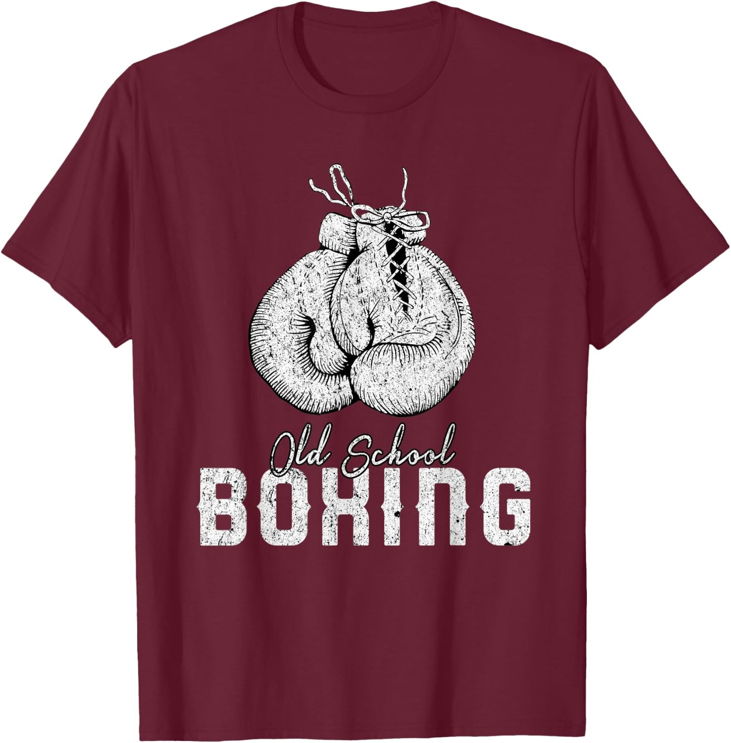 Old School Boxing Classic Fighting T-Shirt - T-Shirt | Maroon