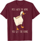Mess with The Honk You Get The Bonk Small T-Shirt - T-Shirt | Maroon