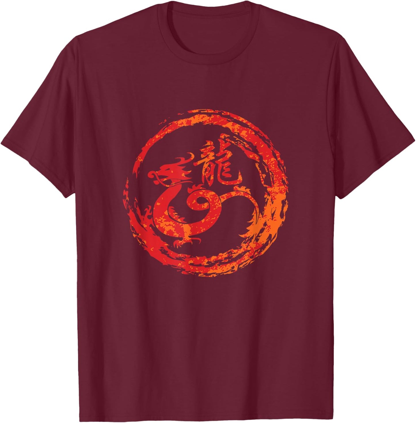 Dragon Chinese Sign of the Zodiac T-Shirt - T-Shirt | Maroon