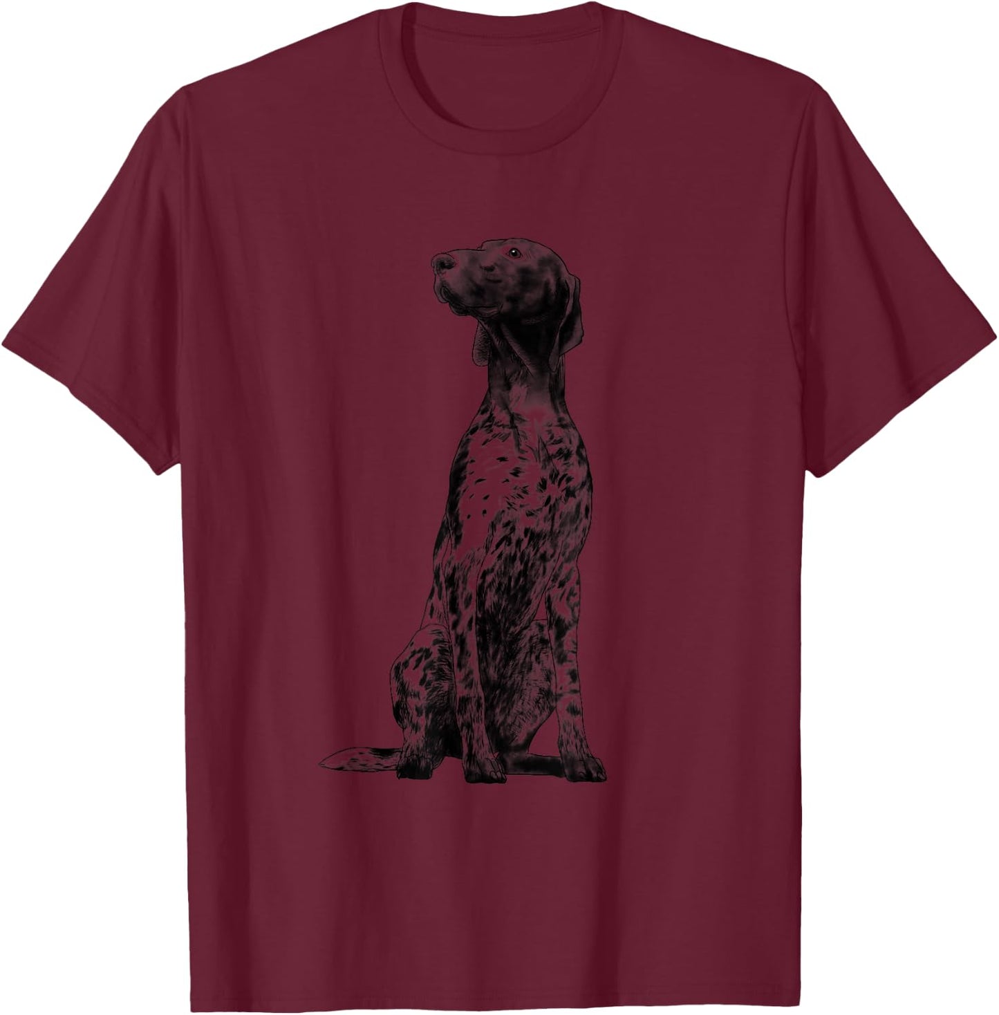 Dog German Shorthaired Pointer T-Shirt - T-Shirt | Maroon