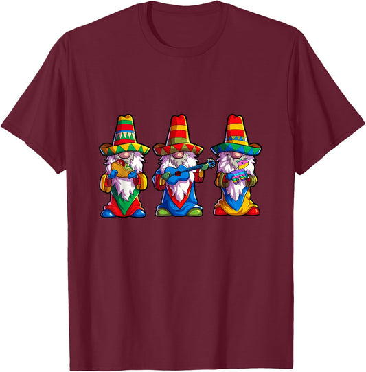 Cinco de Mayo Shirt Gnomes Women Mexican Taco Lover T-Shirt - T-Shirt | Maroon