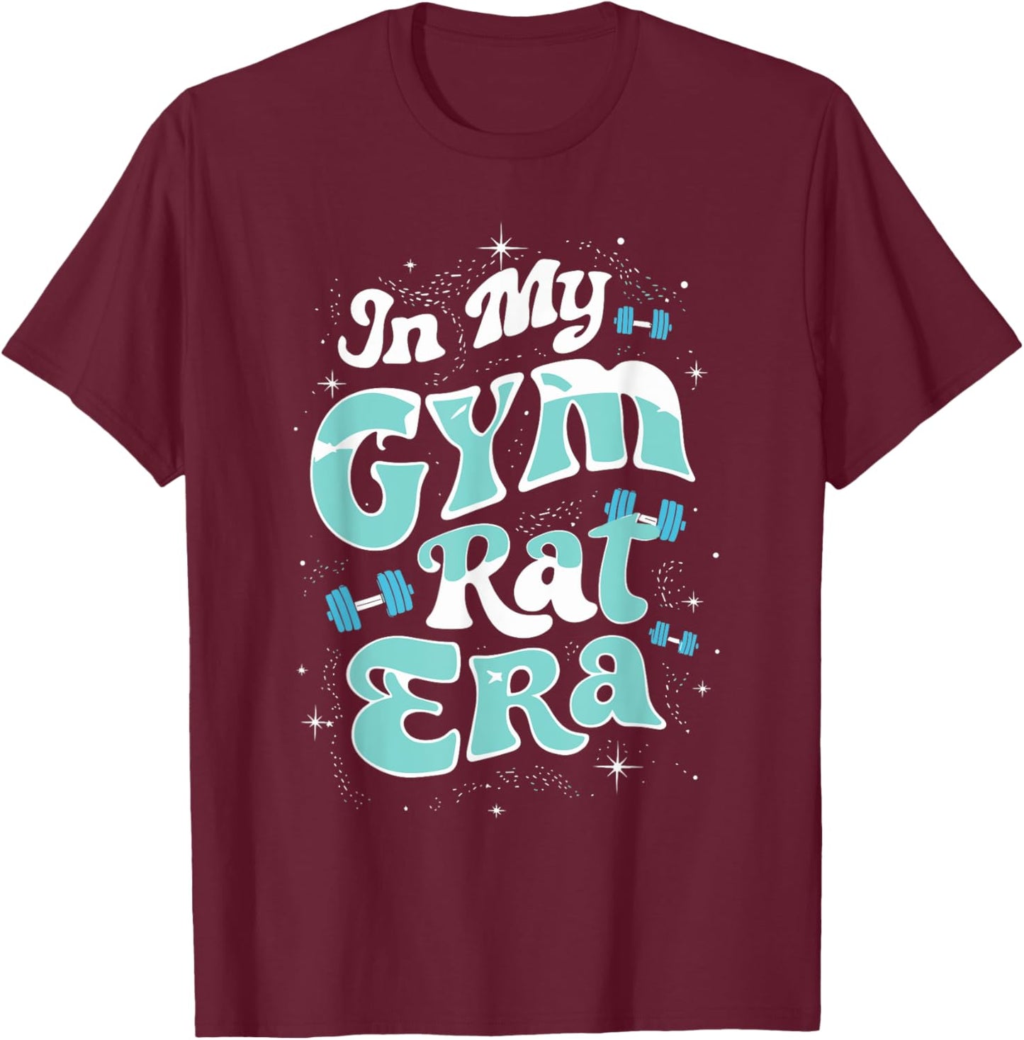 In My Gym Rat Era Groovy Fitness Bodybuilding Workout T-Shirt - T-Shirt | Maroon
