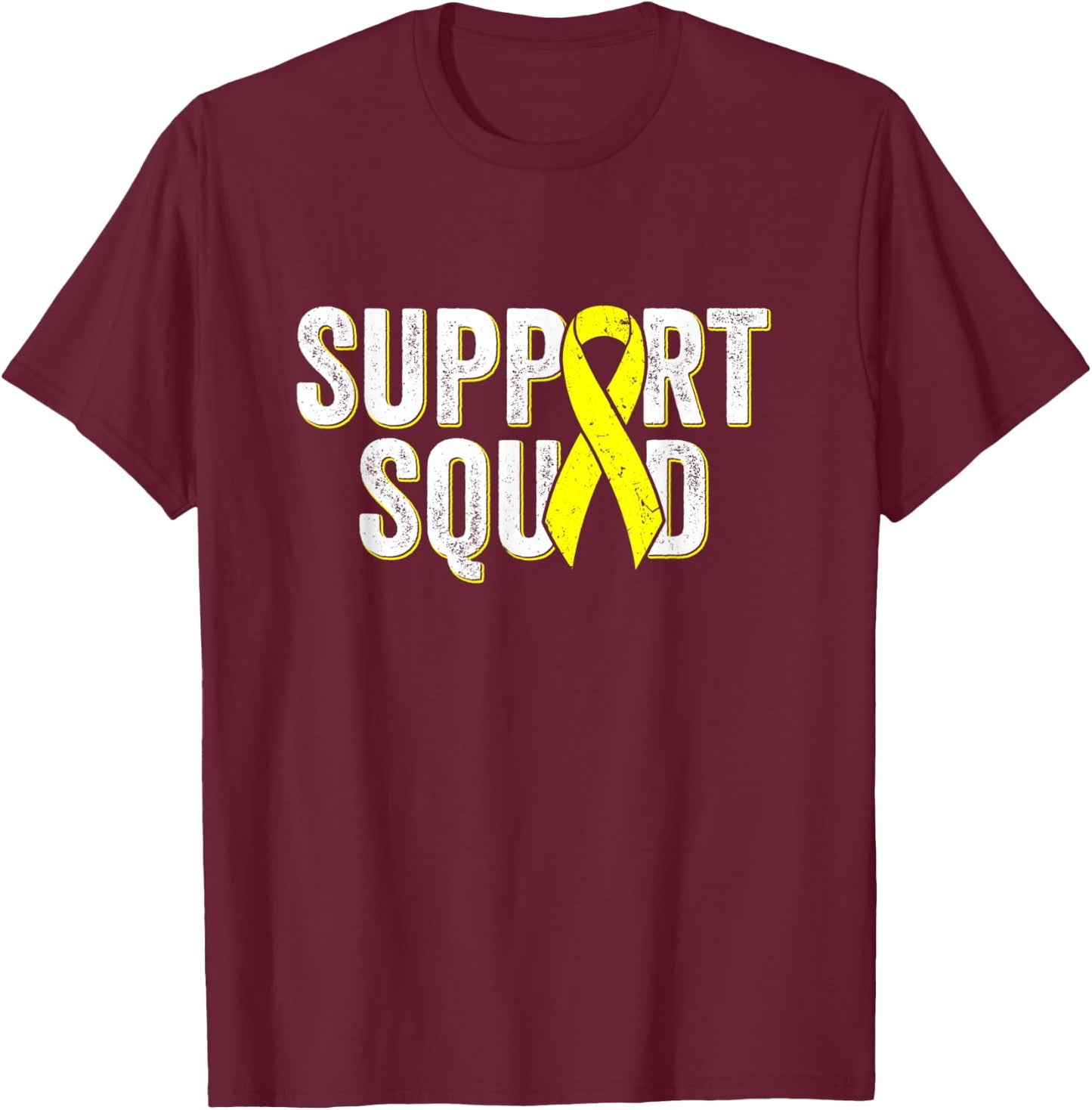 Endometriosis Awareness - Support Squad Endo Support Ribbon T-Shirt - T-Shirt | Maroon