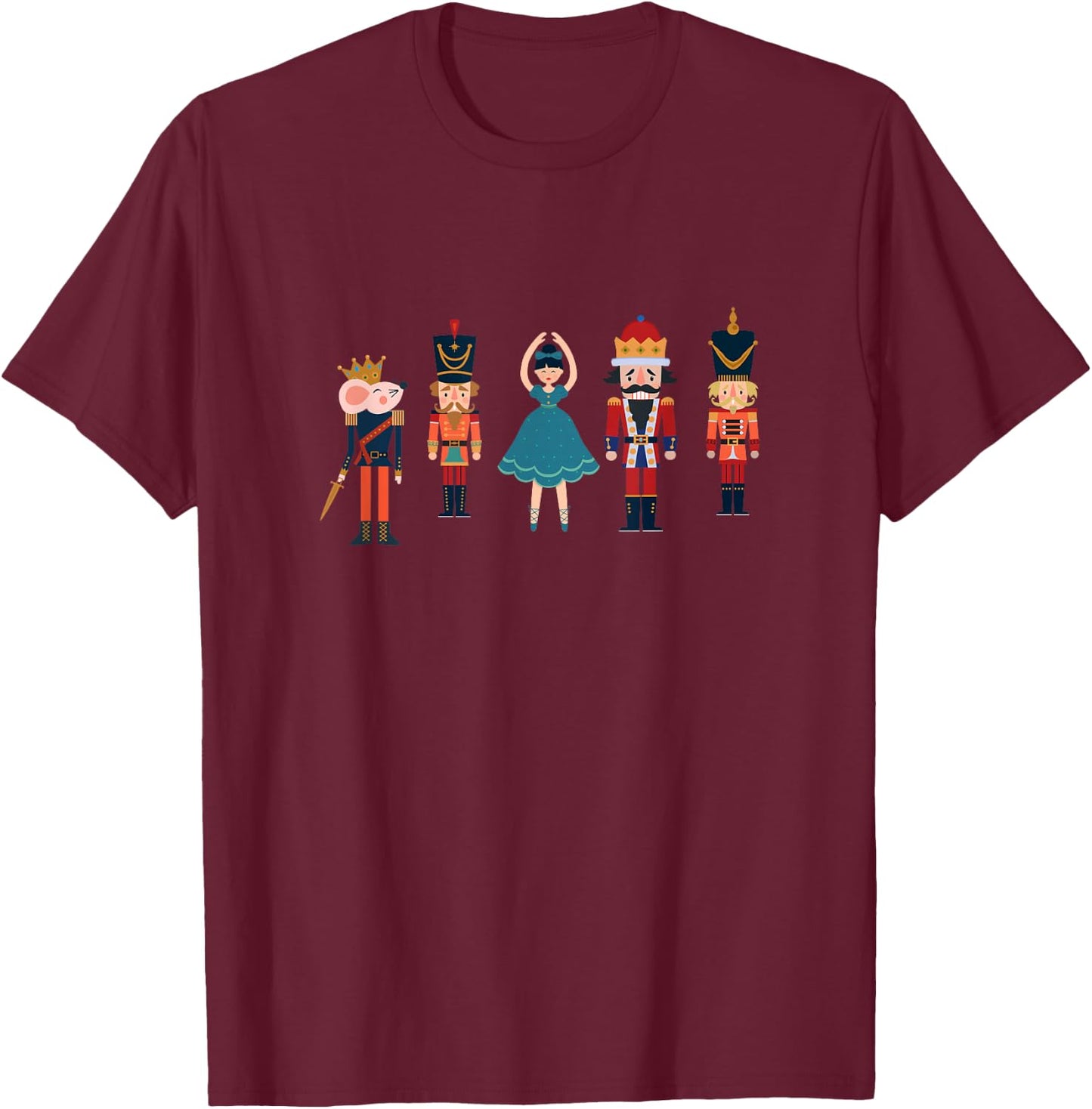Christmas Nutcracker Ballet T-Shirt - T-Shirt | Maroon
