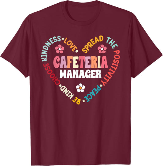 Back to School Cafeteria Manager Lunch Lady Squad or Team T-Shirt - T-Shirt | Maroon
