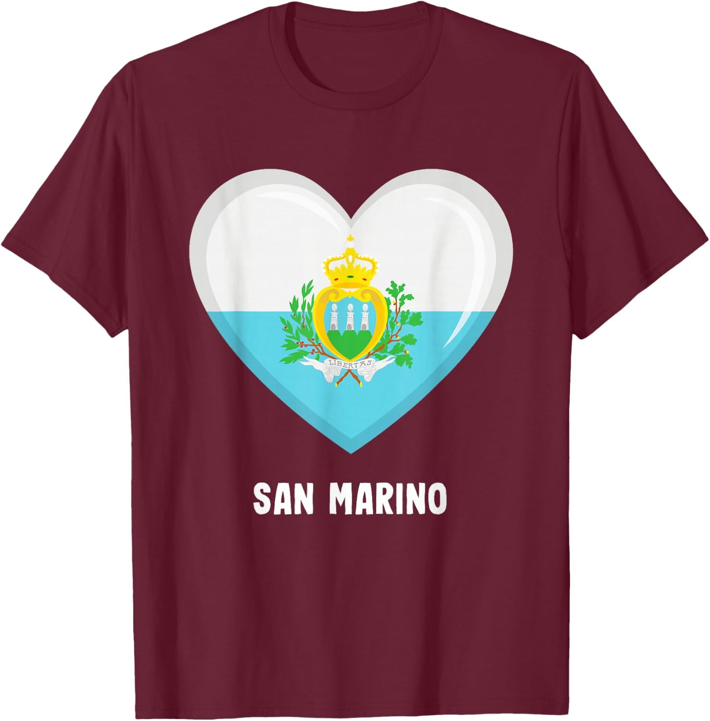 San Marino Flag Jersey | San Marinese T-Shirt - T-Shirt | Maroon