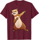 Funny Ferret Gift Kids Men Women Dabbing Dance Hip-hop T-Shirt - T-Shirt | Maroon