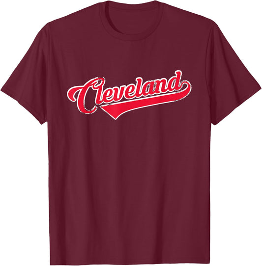 Cleveland Ohio Baseball T-Shirt - T-Shirt | Maroon