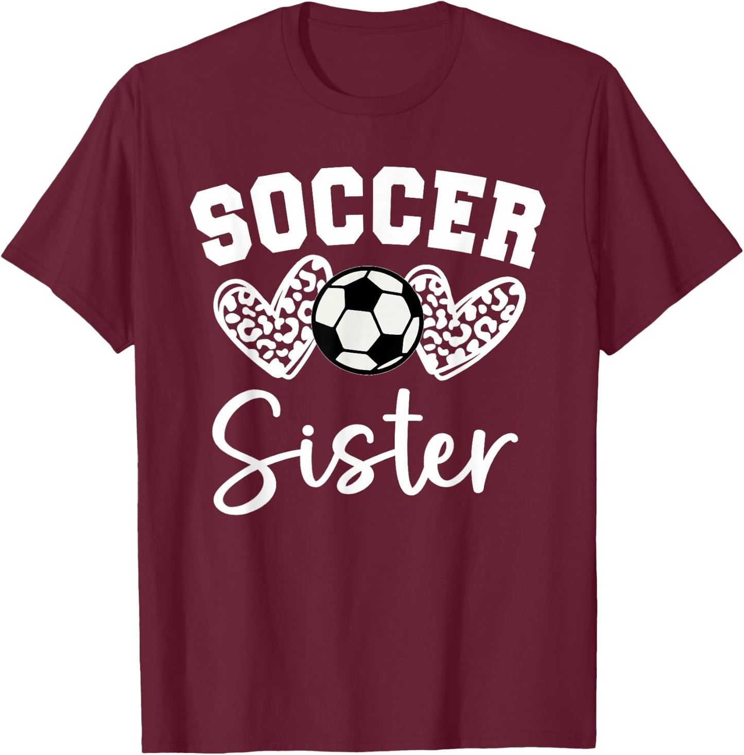 Soccer Sister Matching Family Soccer T-Shirt - T-Shirt | Maroon