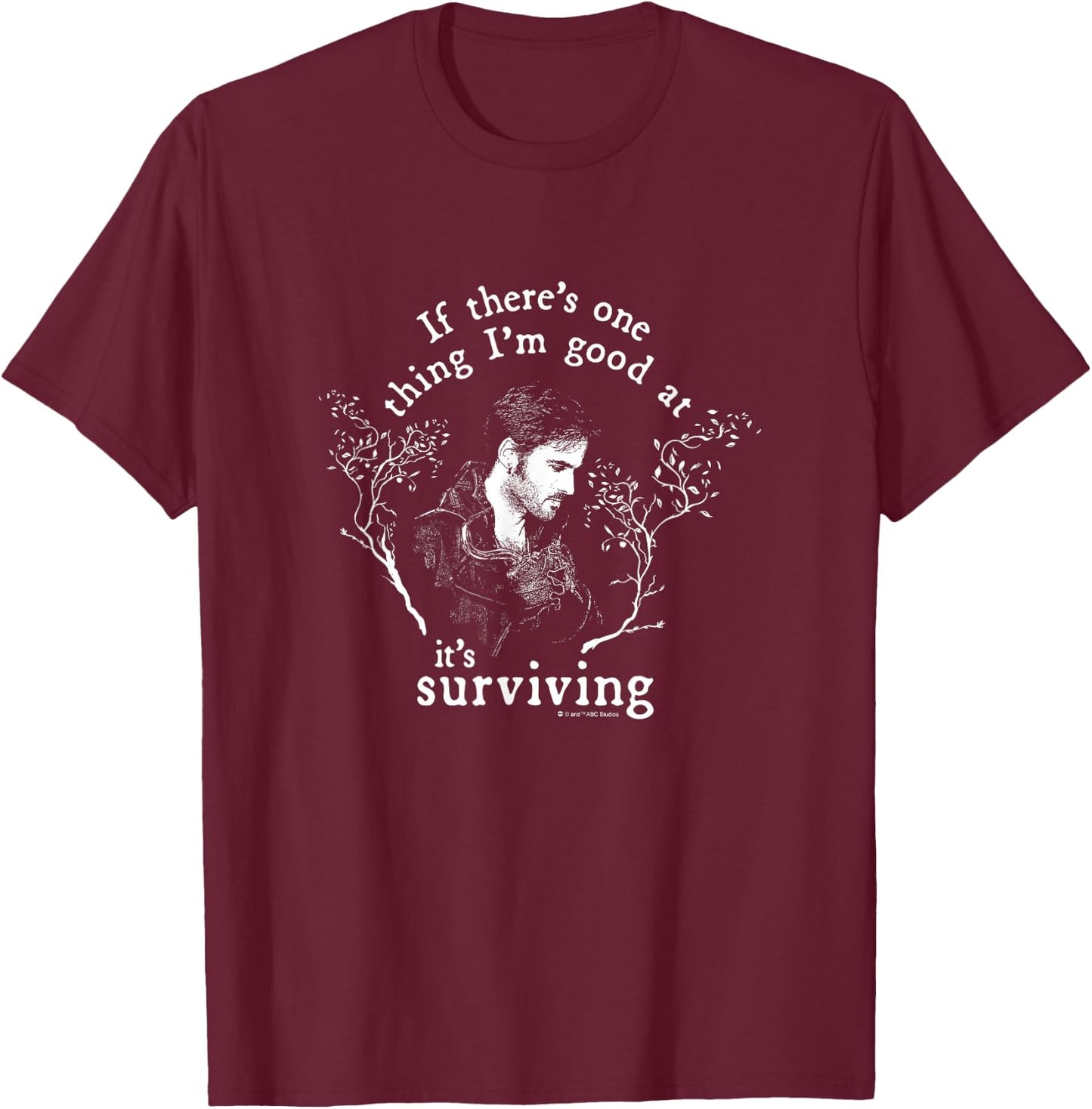 Once Upon a Time Hook Surviving T-Shirt - T-Shirt | Maroon
