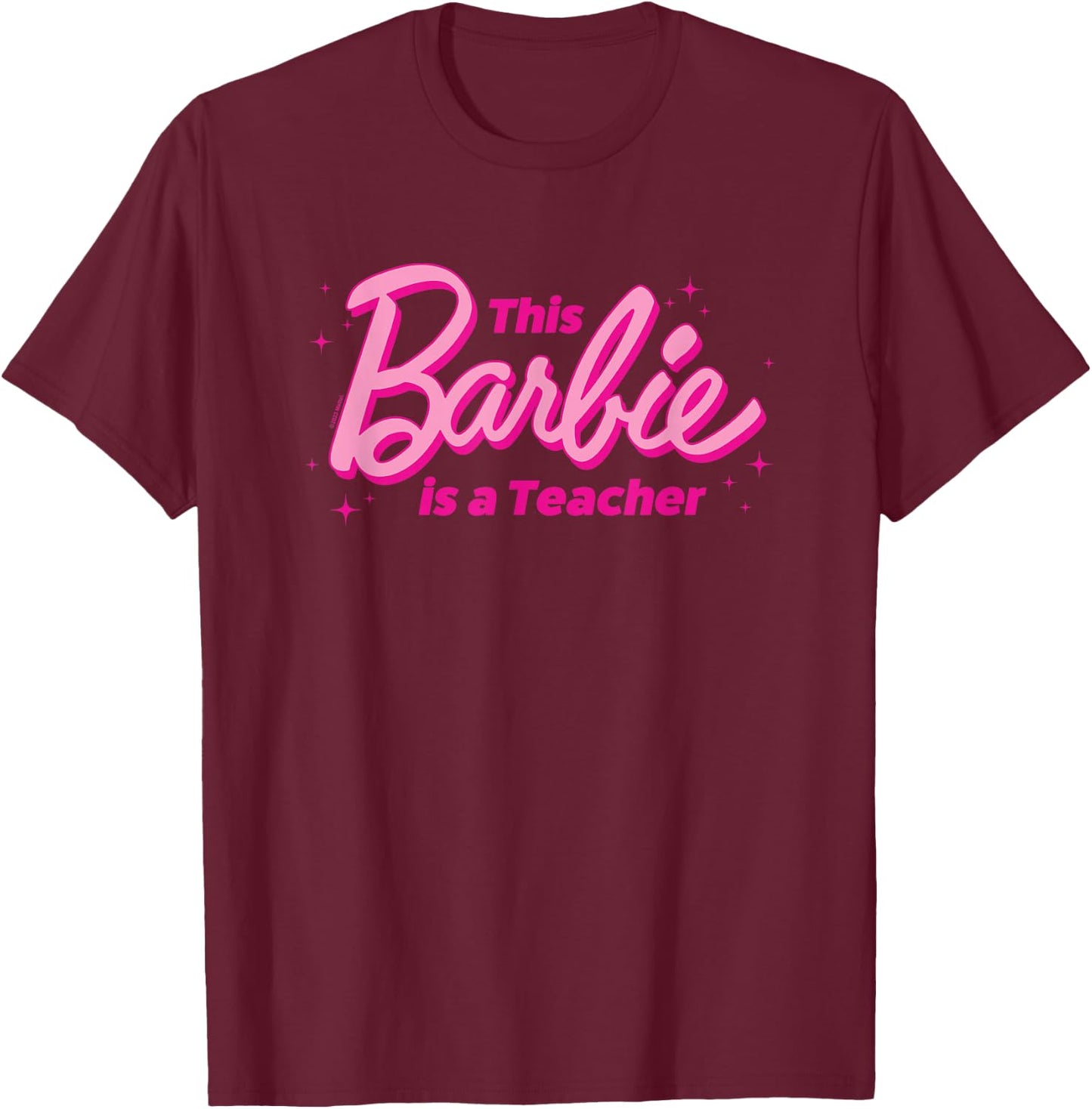 Barbie - This Barbie is A Teacher T-Shirt - T-Shirt | Maroon