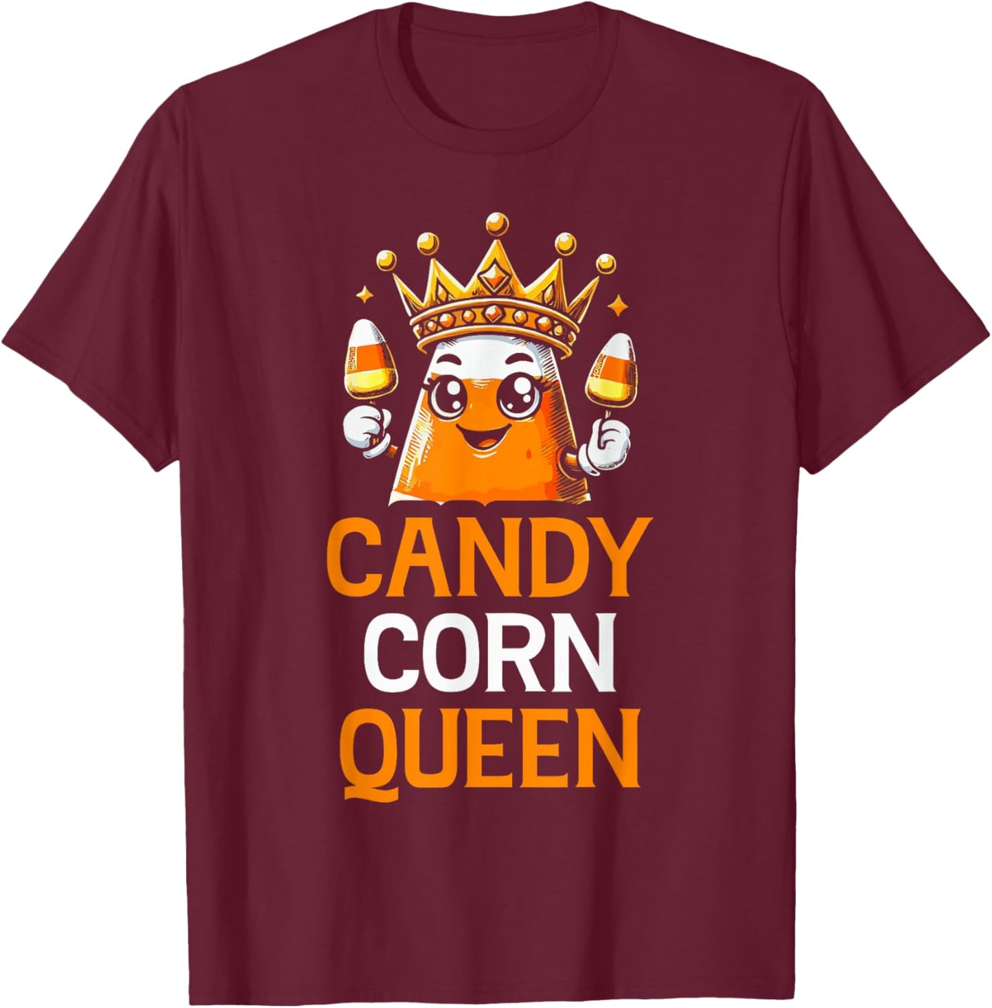 Candy Corn Queen T-Shirt - T-Shirt | Maroon