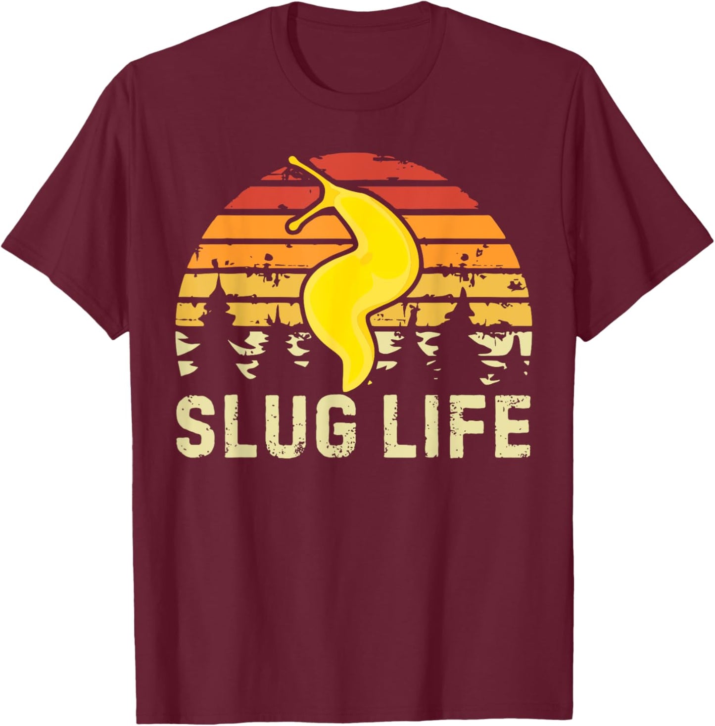 Slug Life Yellow Banana Slug Snail Lover Slug Costume T-Shirt - T-Shirt | Maroon