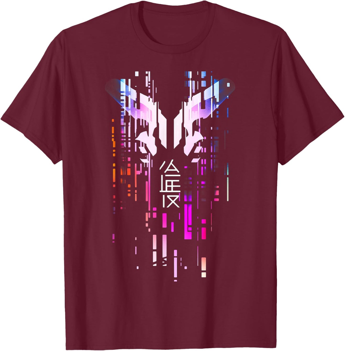 Futuristic Techwear Japanese Cyberpunk | Harajuku Streetwear T-Shirt - T-Shirt | Maroon