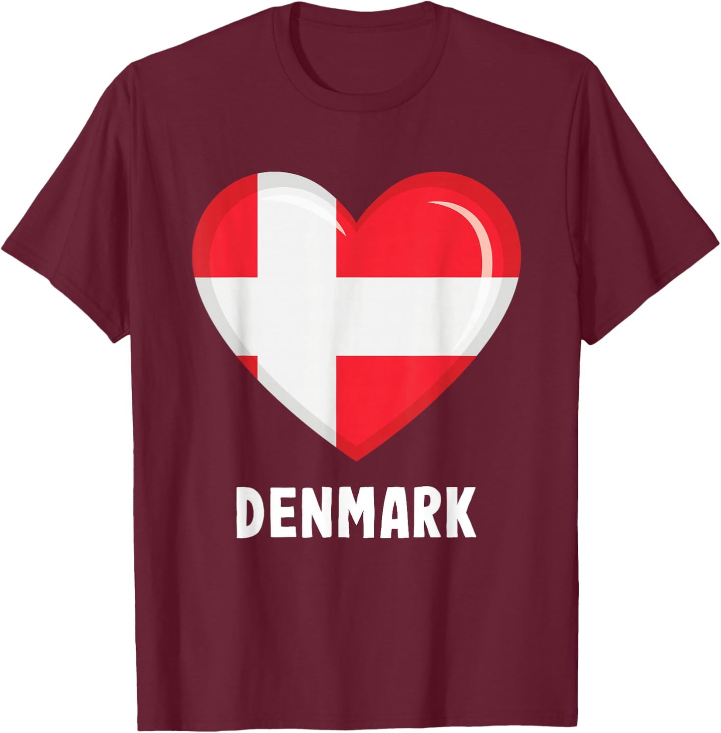 Denmark flag jersey, Danish T-Shirt - T-Shirt | Maroon