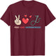 Peace Love Gastroenterology Nurse Endoscopy Colonoscopy T-Shirt - T-Shirt | Maroon