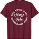 Nurse Aide Gifts Nurses Nursing Graduation Medical Love T-Shirt - T-Shirt | Maroon