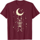 Rocker Skeleton Moon Rock Band Halloween Men Women Boys Kids T-Shirt - T-Shirt | Maroon
