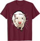 Funny Rat Face for Rats, Mouse & Rodent Lovers T-Shirt - T-Shirt | Maroon