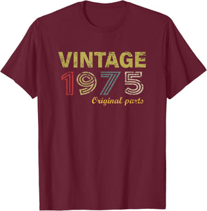 Vintage 1975 Cool 50 Year Old Bday Men Women 50th Birthday T-Shirt - T-Shirt | Maroon