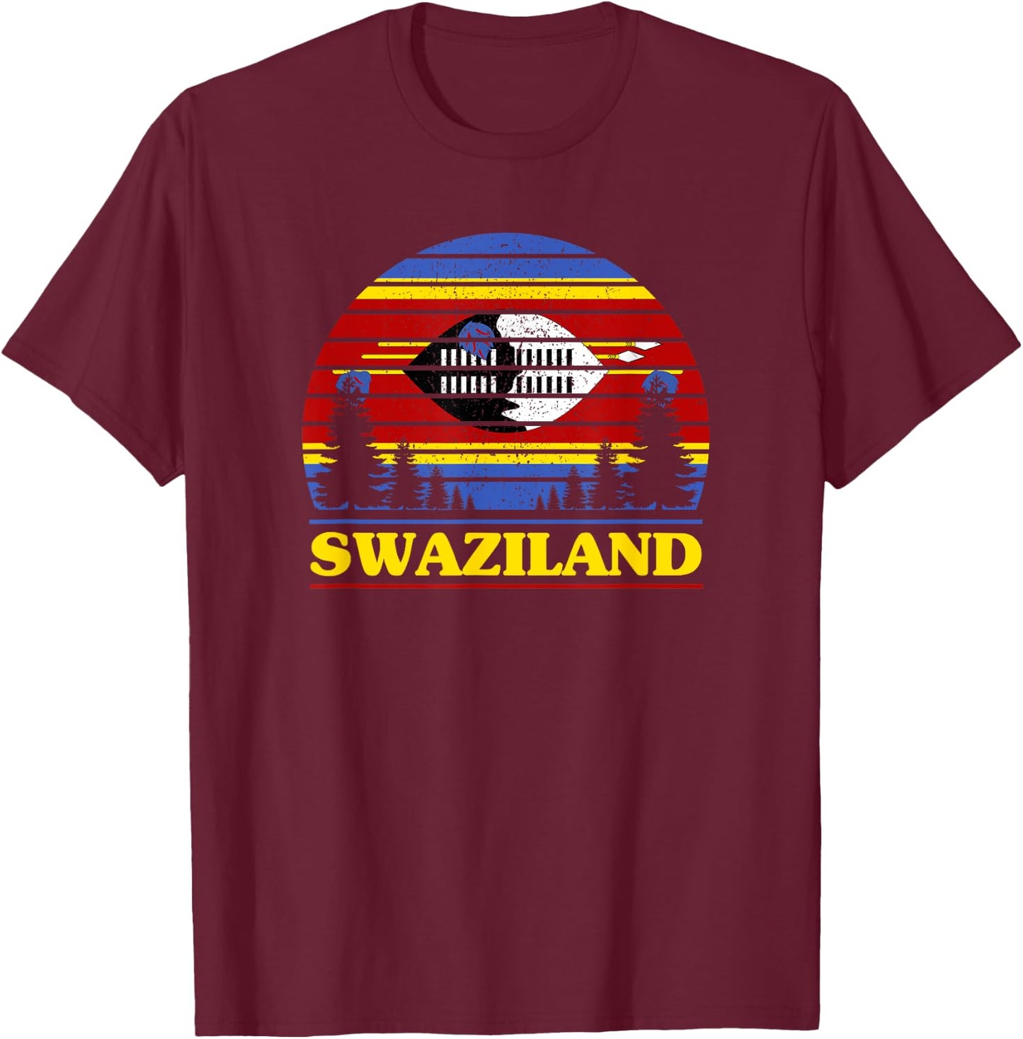 Swaziland T-Shirt - T-Shirt | Maroon