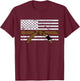 American Flag Jiujitsu Brown Belt Gift | Martial Arts Lover T-Shirt - T-Shirt | Maroon