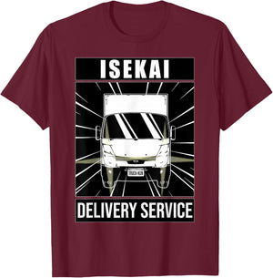 Truck-Kun ISEKAI Delivery Service! Japanese Kanji T-Shirt - T-Shirt | Maroon