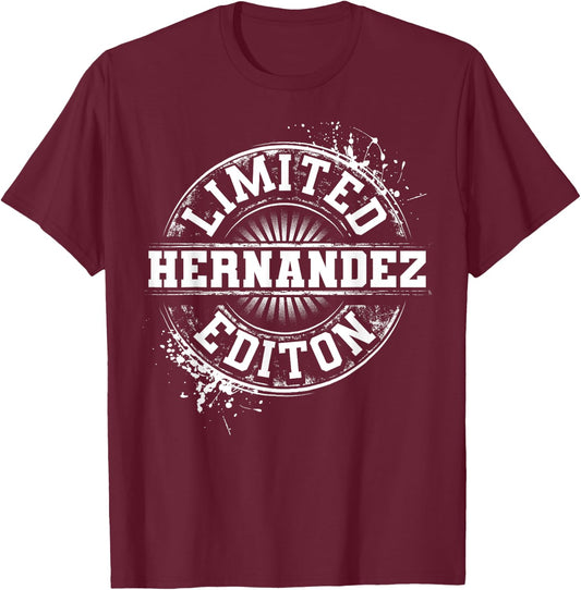 HERNANDEZ Funny Surname Family Tree Birthday Reunion Gift T-Shirt - T-Shirt | Maroon