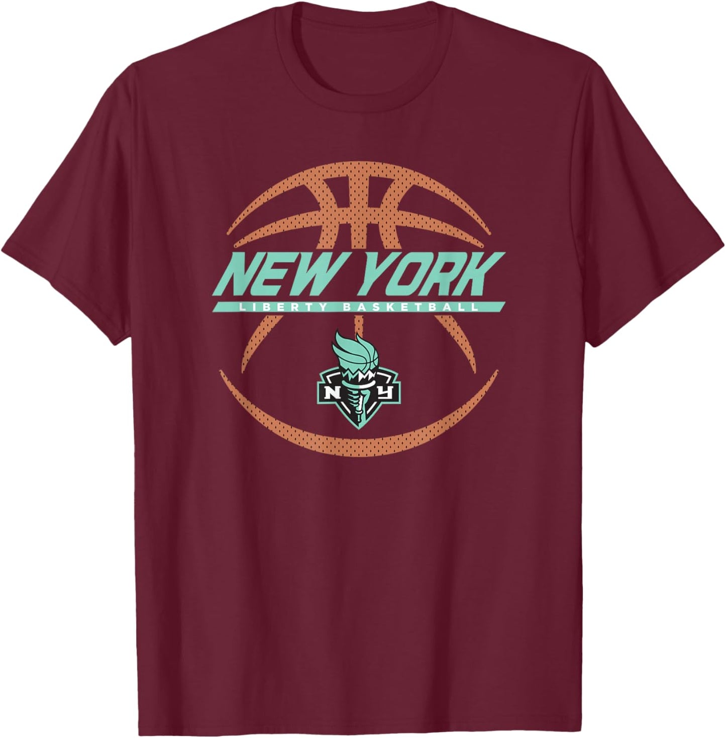 WNBA New York Liberty The Rock T-Shirt - T-Shirt | Maroon