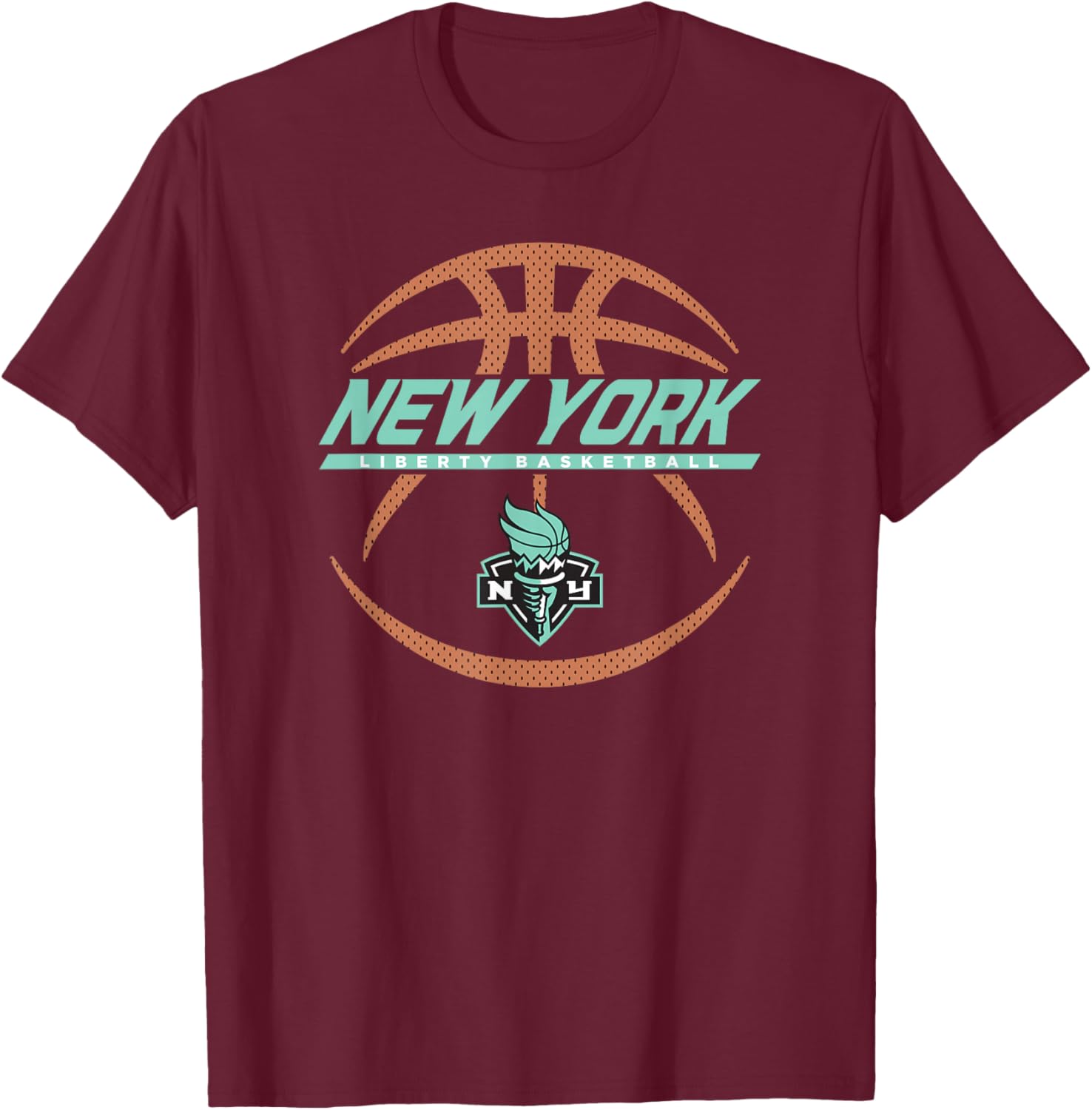 WNBA New York Liberty The Rock T-Shirt - T-Shirt | Maroon