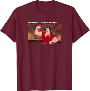 Disney Beauty And The Beast Gaston After Going To The Gym T-Shirt - T-Shirt | Maroon