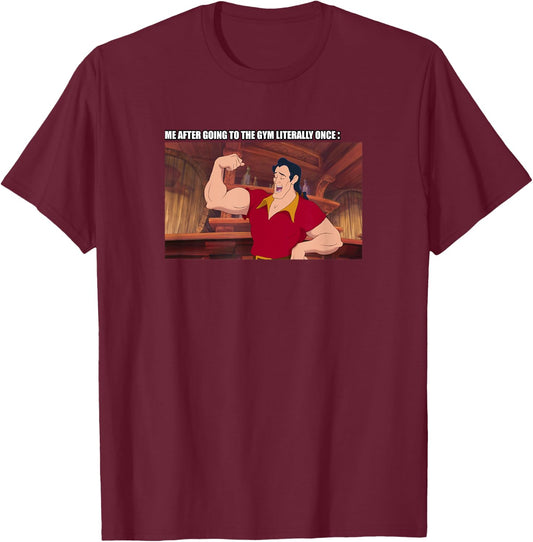 Disney Beauty And The Beast Gaston After Going To The Gym T-Shirt - T-Shirt | Maroon