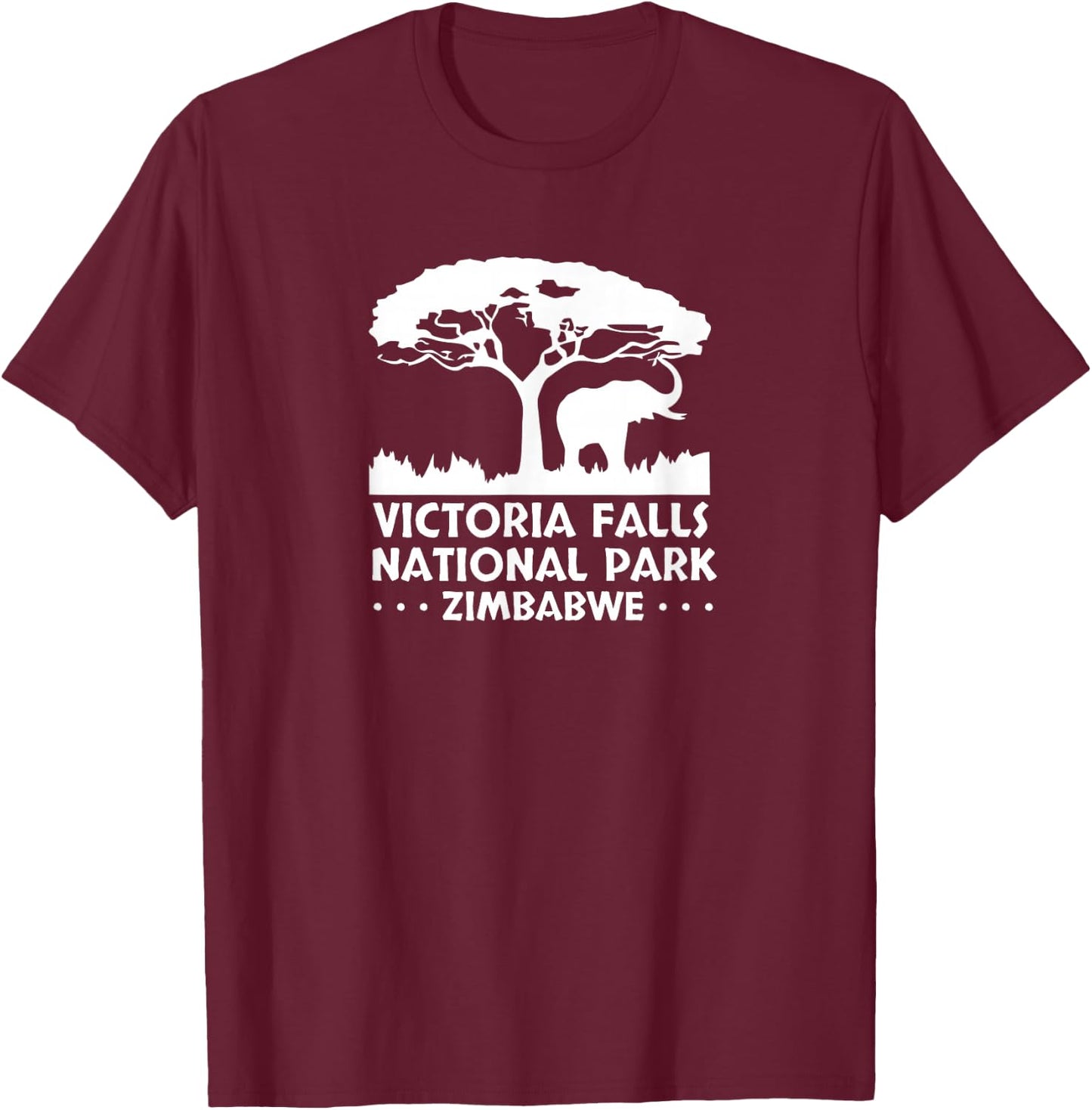 Victoria Falls National Park T-Shirt - T-Shirt | Maroon