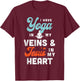 Yoga Veins Jesus Heart Asana Yogi God Jesus Christian Gift T-Shirt - T-Shirt | Maroon