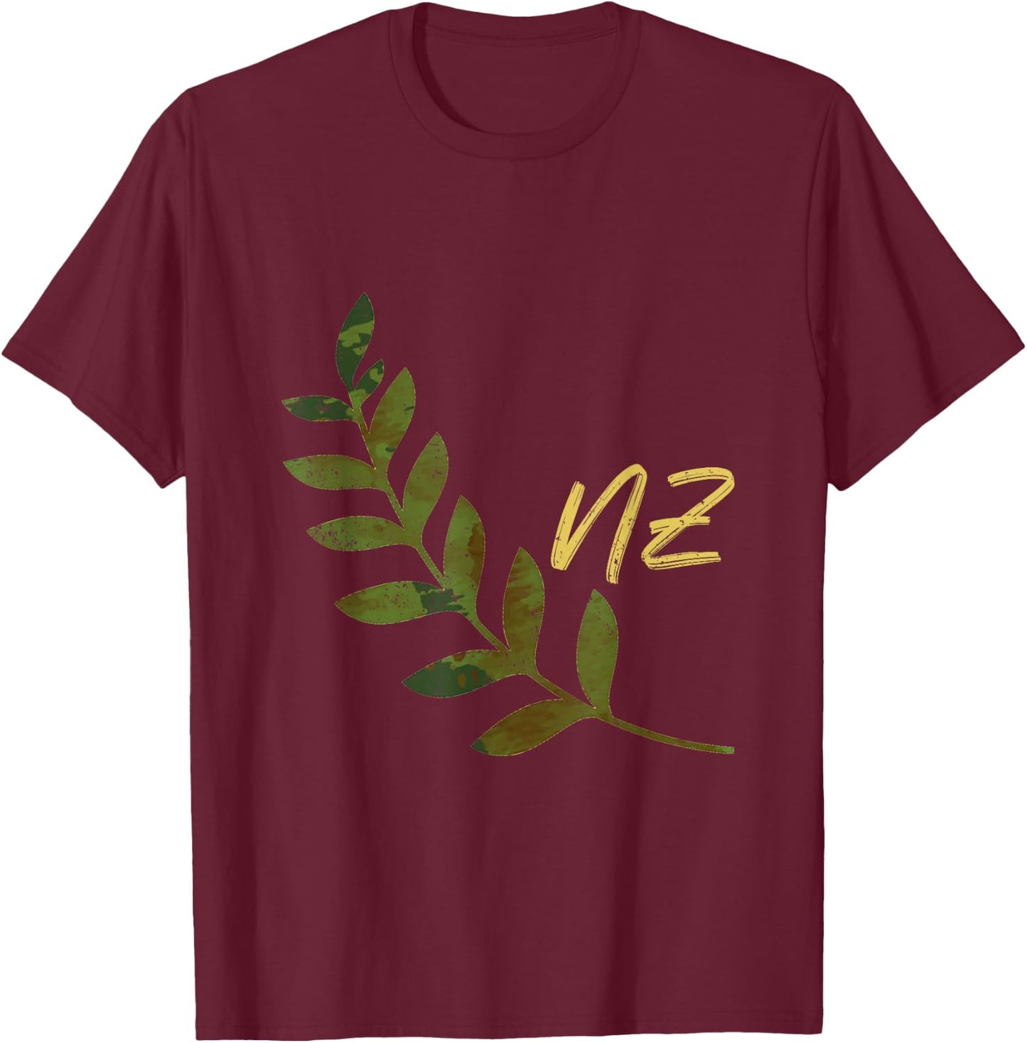 Kiwi Oceania Fern NZ Gift New Zealand T-Shirt - T-Shirt | Maroon