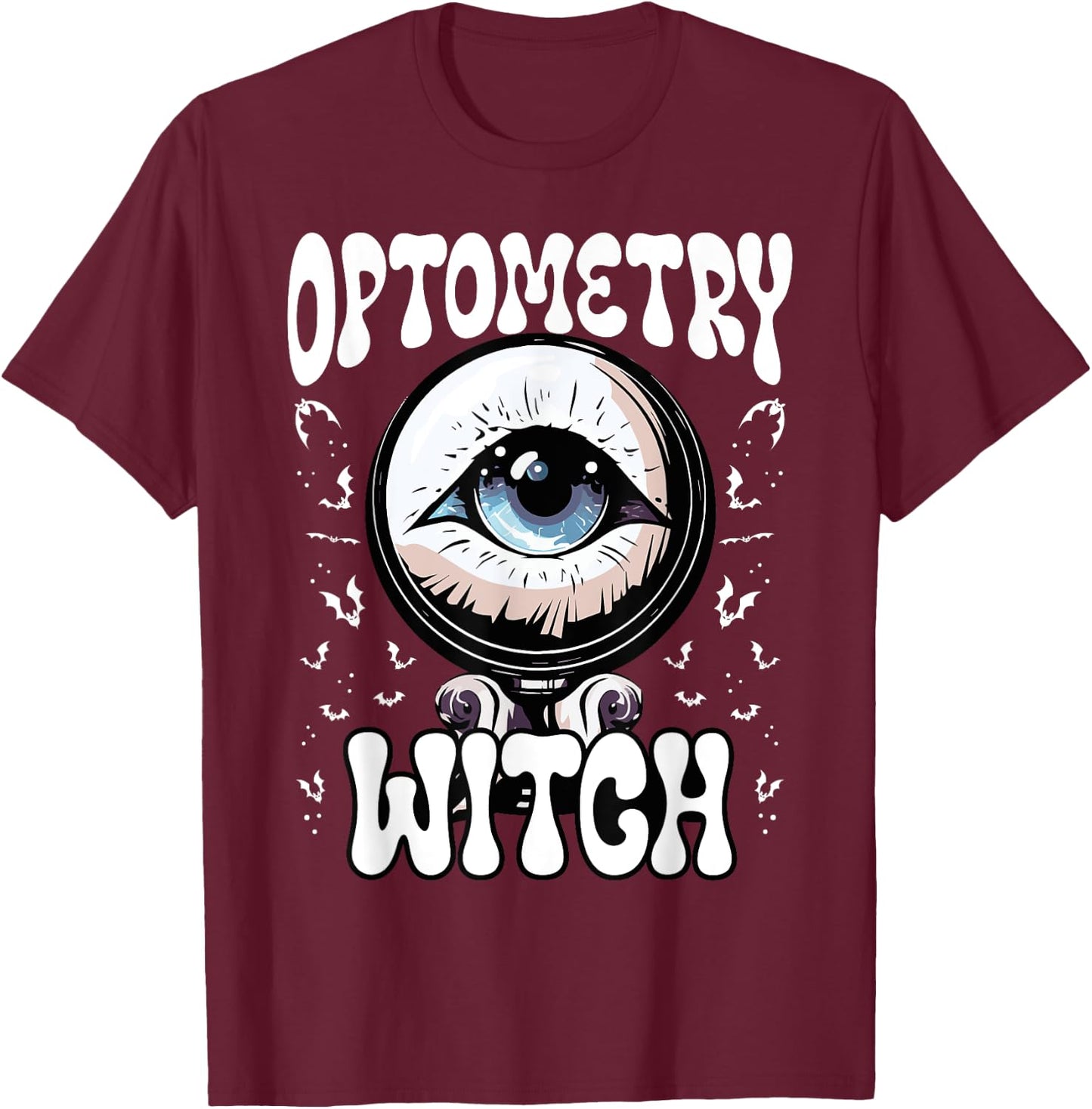 Optometry Halloween Optometrist Eye Doctor Trick Or Treat T-Shirt - T-Shirt | Maroon