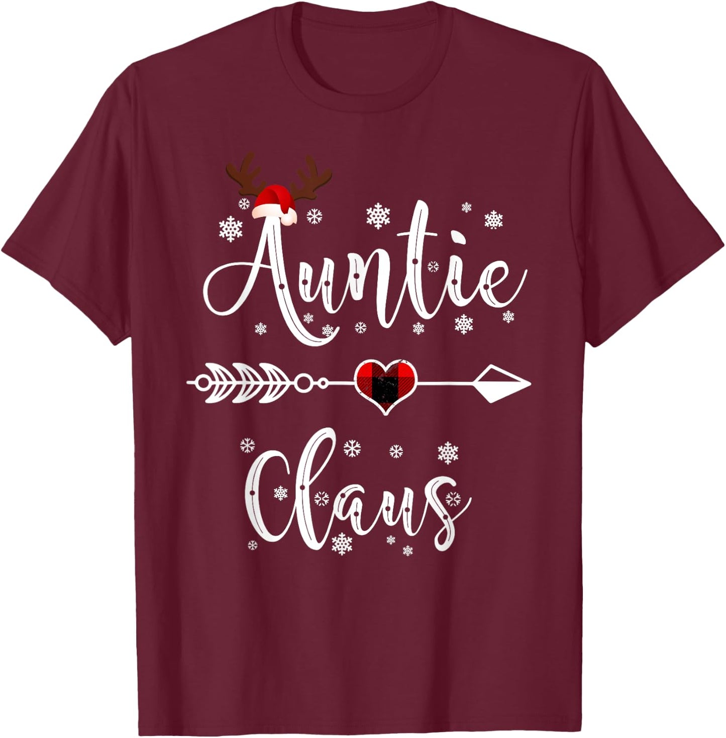 Christmas Auntie Claus T-Shirt - T-Shirt | Maroon