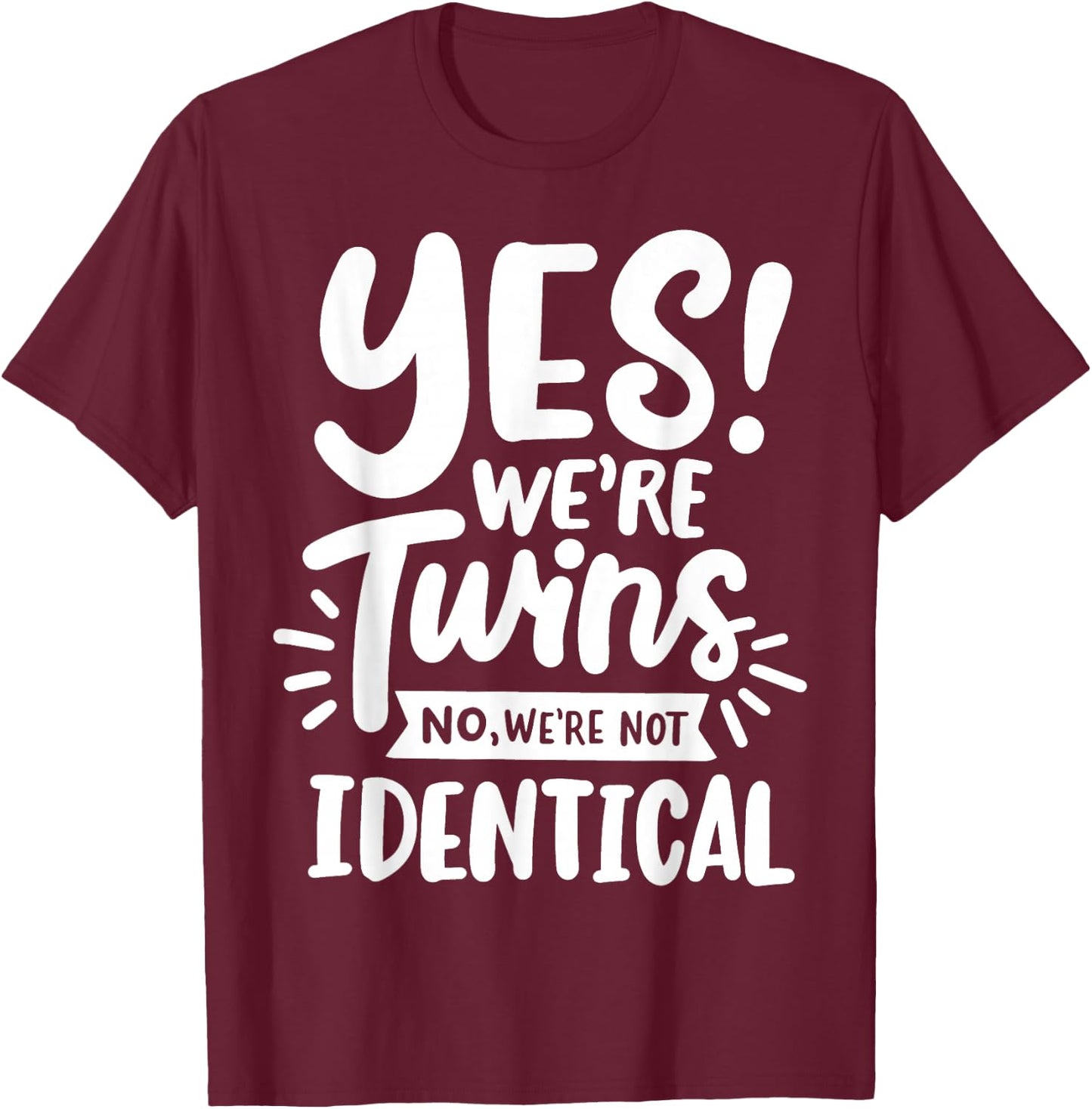 Twins Twin Brother Sister T-Shirt - T-Shirt | Maroon