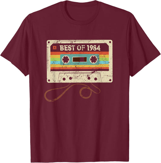 Best of 1984 Cool 41 Year Old Bday Men Women 41st Birthday T-Shirt - T-Shirt | Maroon