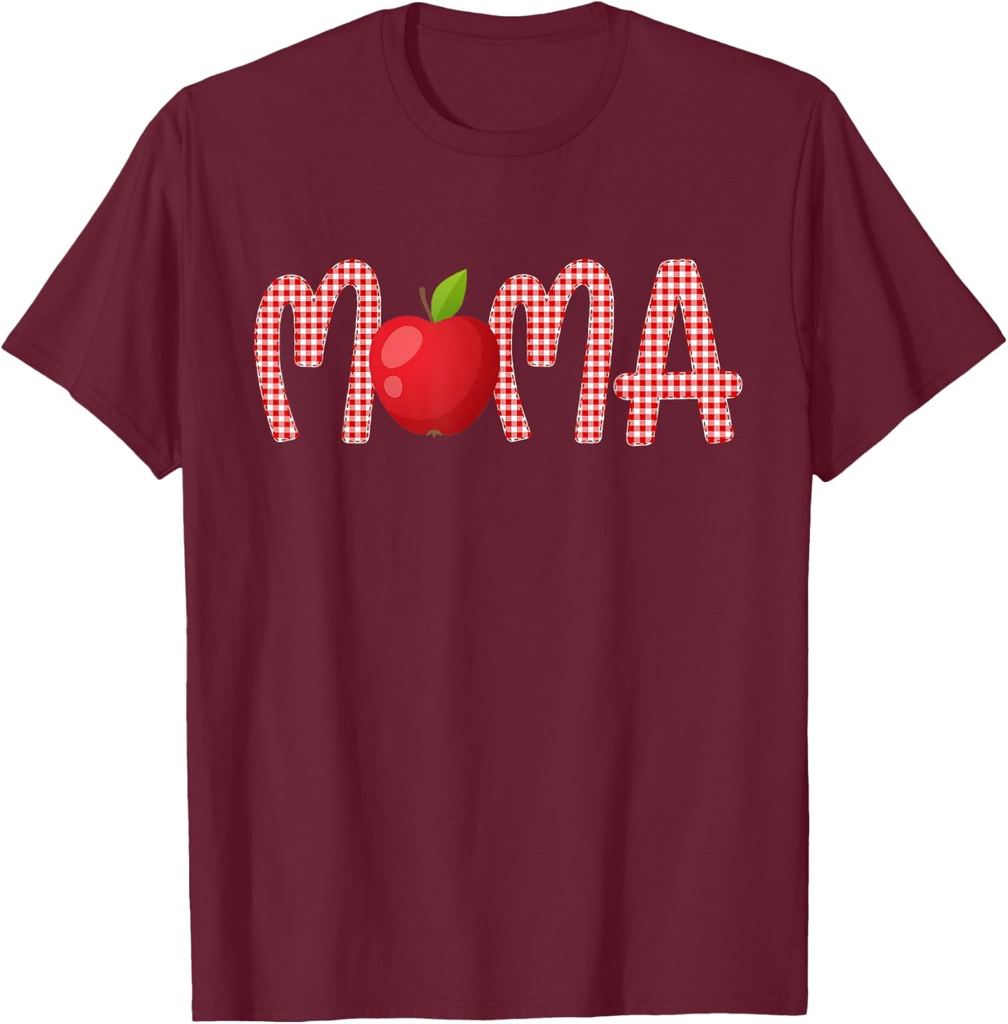 Mama Of The Birthday Girl First Birthday Girl Apple Family T-Shirt - T-Shirt | Maroon