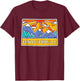 Manitou Springs, CO Colorado Mountains Outdoor art retro sun T-Shirt - T-Shirt | Maroon
