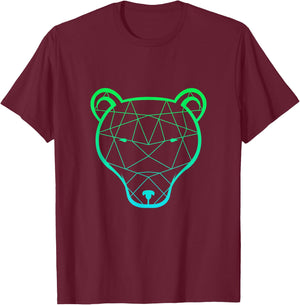 Bear grizzly bear brown bear mighty bear paw hunter wild T-Shirt - T-Shirt | Maroon