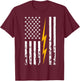 Electrician American Flag Electric Bolt Lineman USA Flag T-Shirt - T-Shirt | Maroon