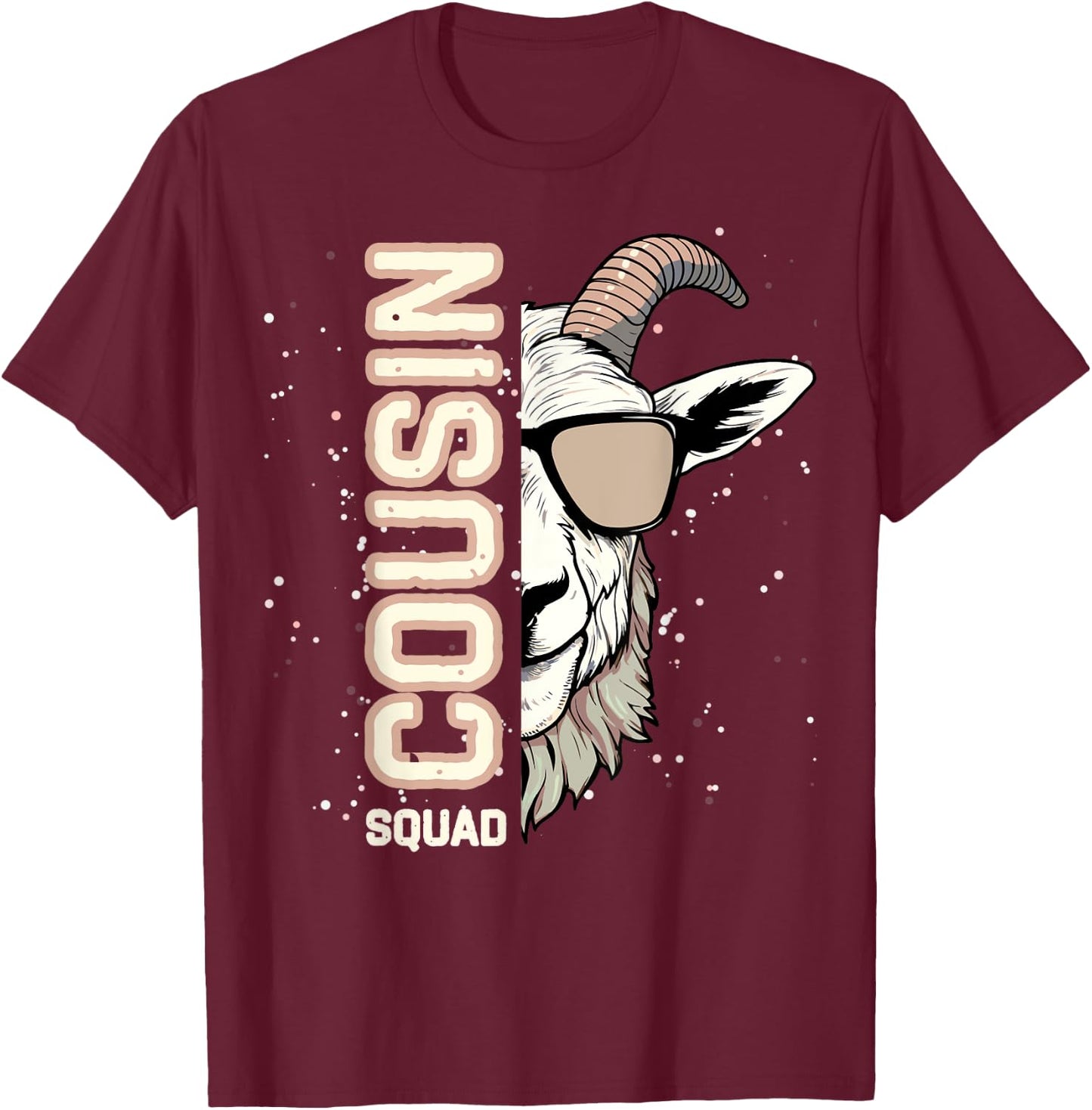 Goat Squad Cousin Crew for kids Boys Girls Chinese Zodiac T-Shirt - T-Shirt | Maroon