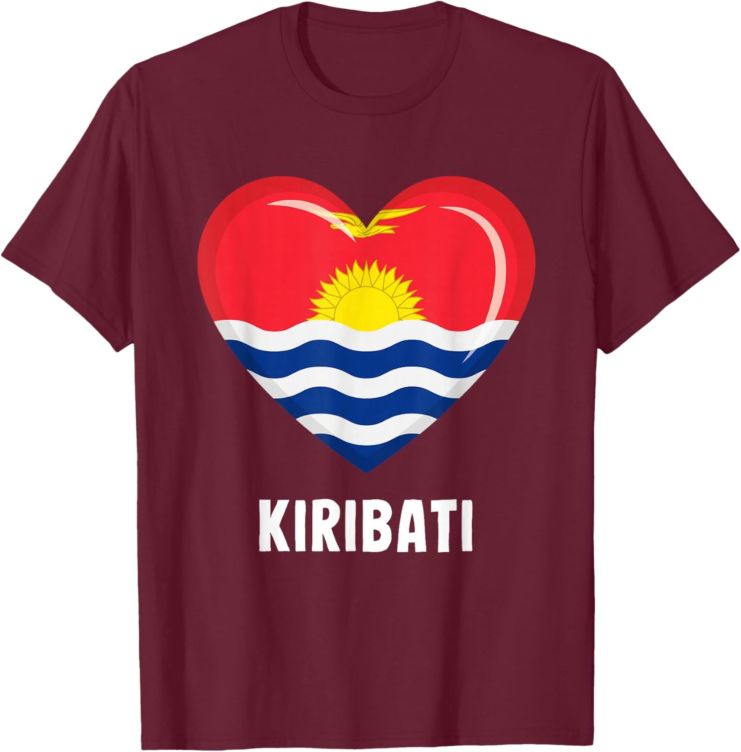 Kiribati Flag | I-Kiribati T-Shirt - T-Shirt | Maroon